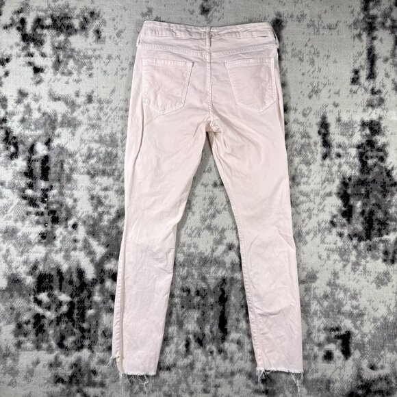 Mother The Looker Ankle Step Fray Jeans‎ Womens Size 29 Pink Lemonade Stretch - Picture 2 of 15